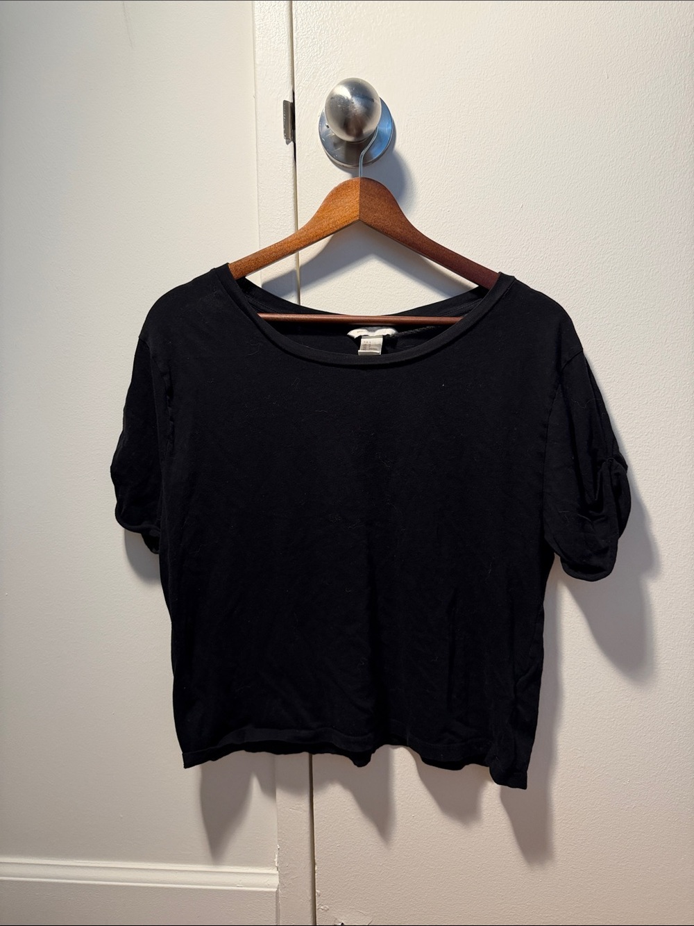 H&M Black Women’s Short Sleeve Crewneck Top